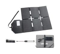 VEVOR Placa Solar Plegable 60W, Panel Solar Monocristalino Portátil con Puertos MC4 USB-A Tipo-C DC, Alta Eficiencia 24%, IP65 Impermeable, Suministro para Autocaravanas Acampada Estación de Energía