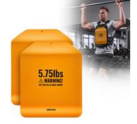 VEVOR Placas de Peso para Chalecos Curvas, 2 Placas Lastradas de 2,6 kg, Chaqueta de Peso de Acero, Diseño Ergonómico, para Entrenamiento de Fuerza, Carrera, Fitness, 295 x 240 x 30 mm, Amarillo