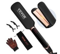 VEVOR Plancha de Pelo Plancha Plana de Titanio 2 pulgadas con Tecnología Infrarroja Iones Negativos Plancha Plana de Calentamiento Rápido con Pantalla LCD 11 Niveles de Temperatura para Viajes Casa