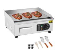 VEVOR Plancha Eléctrica Comercial 2800 W Parrilla Plana de 453 x 410 x 210 mm