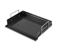 VEVOR Plancha para Barbacoa de Acero al Carbono, 43,2 x 33 cm, Portátil, Superficie Plana, con Asas Desmontables, Distribución Uniforme del Calor, para Estufas de Gas, Hornos y Fogatas, Negro