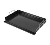 VEVOR Plancha para Barbacoa de Acero al Carbono, 61 x 40,6 cm, Portátil, Superficie Plana, con Asas Desmontables, Distribución Uniforme del Calor, para Estufas de Gas, Hornos y Fogatas, Negro