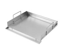 VEVOR Plancha para Barbacoa de Acero Inoxidable, 45,7 x 40,6 cm, Superficie Plana, para Estufas de Gas, Hornos y Fogatas, con Asas Desmontables, Distribución Uniforme del Calor, para Hamburguesas