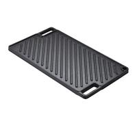 VEVOR Plancha Reversible Pre-Sazonada 425x246 mm Parrilla Rectangular Antiadherente de Hierro Fundido 3,3 mm para Cocina de Gas 2 Quemadores Barbacoa