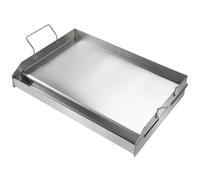 VEVOR Plancha Parrilla Reversible Pre-Sazonada 608x403 mm Plancha Parrilla Rectangular Plancha de Cocción Antiadherente de Hierro Fundido Espesor 2 mm para Cocina de Gas 2 Quemadores Barbacoa
