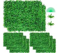 VEVOR Plantas Hiedra Artificial 61 x 40,6 cm, Plantas Artificiales Decorativas 8 Piezas, Estera de Seto Artificial de Boj con Espesor de 4 cm, Jardín Vertical 100% PE, Plantas Artificiales Colgantes