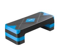 VEVOR Plataforma de Ejercicios Aeróbicos 71 x 28 cm Plataforma de Entrenamiento con Altura Ajustable 4 Elevadores Banco Antideslizante Soporte de 250 kg para Gimnasio en casa, Cardio, Fuerza, Azul