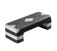 VEVOR Plataforma de Ejercicios Aeróbicos 71 x 28 cm Plataforma de Entrenamiento con Altura Ajustable 4 Elevadores Banco Antideslizante Soporte de 250 kg para Gimnasio en casa, Cardio, Fuerza, Gris