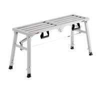 VEVOR Plataforma de Trabajo, Altura Ajustable de 3 Velocidades, Escalera de Acero de Aleación Plegable, Carga de 180 kg, Patas de Goma Antideslizantes, para Limpieza y Lavado, 1040 x 375 x 500 mm