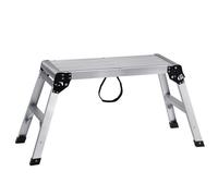 VEVOR Plataforma de Trabajo Carga de 150 kg Banco de Trabajo Plegable 76 x 30 x 50,8 cm Peldaños de Aluminio Pies Antideslizantes Mesa de Trabajo para Lavado de Coches Pintura Decoración para Hogar