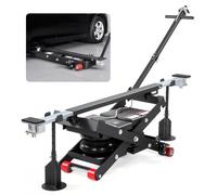 VEVOR Plataforma Elevadora Neumática Portátil, Capacidad de Elevación de 3 Toneladas, Altura Máxima de Elevación de 55 cm, con Airbag, Pies de Apoyo, Calzos para Ruedas y Almohadillas de Goma