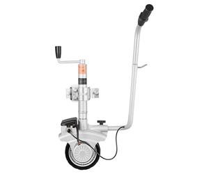 VEVOR Plataforma Rodante Eléctrica, Capacidad de Remolque 2,5 T, Rueda Motorizada 380 W y 12 V con Velocidad 7 m/min, Altura de Sujeción Ajustable y Neumáticos de Goma, para Caravanas y Barcos