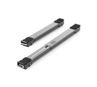 VEVOR Plataforma Rodante para Muebles de 700 x 50 x 40 mm con Base Ajustable, Capacidad de Carga de 149,7 kg, Rodillos Extensibles para Electrodomésticos, Lavadora, Frigorífico y Secadora, Gris