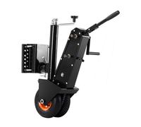 VEVOR Plataforma Rodante para Remolque, Capacidad de Peso de 227 kg, Carrito para Mover Remolques Ajustable en Altura de 330 - 590 mm, Neumático de Goma, Accionamiento Manual o Eléctrico con Llave