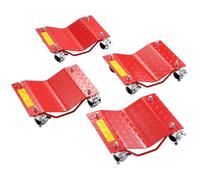 VEVOR Plataforma Rodante para Ruedas 4 Piezas Carretilla con Ruedas Capacidad Total de 3,6 T Carro Resistente de Acero para Mover Automóviles, Camiones, Remolques, Motocicletas, Barcos, Rojo