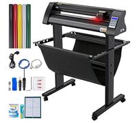 VEVOR Plotter de corte de vinilo, entrada máxima de papel de 720 mm, fuerza de corte de 500 g, cortador de plóter con ojo óptico, software Signmaster, motor paso a paso, plóter semiautomático con
