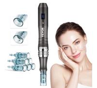 VEVOR Pluma de Microagujas Faciales 6 Cartuchos de Agujas Desechables Pantalla LCD Dermapen Eléctrico Profesional 6 Velocidades Variables Máquina de Microagujas Longitud de Aguja Ajustable 0-2,5 mm