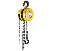VEVOR Polipasto de Cadena 2200 lbs / 1 T Polipasto Cabestrante de Cadena Manual Elevación Máxima 6 m Herramienta de Elevación de Cadena con Freno de Seguridad de Carga para Levantar Cargas, Amarillo