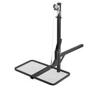 VEVOR Polipasto de Enganche con Plataforma de Elevación para Ciervos, Carga de 136 kg, Elevador de Cabrestante con Receptor de 5 cm, Eje Giratorio de 360° y Soporte Plegable para Presas en Movimiento