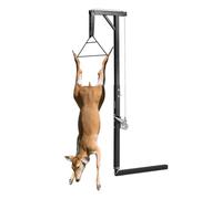 VEVOR Polipasto de Enganche para Camión, Carga 136 kg, Grúa para Caza de Ciervos con Receptor de 5 cm, Eje Giratorio de 360° y Altura Ajustable, Incluye Cabrestante para Desollar y Limpiar la Presa