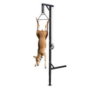 VEVOR Polipasto de Enganche para Camión, Carga 272 kg, Grúa para Caza de Ciervos con Receptor de 5 cm, Eje Giratorio de 360° y Altura Ajustable, Incluye Cabrestante para Desollar y Limpiar la Presa