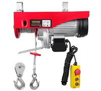 VEVOR Polipasto Eléctrico de Cable Capacidad de 1000kg Polipasto 1600 W con Mando a Distancia Inalámbrico 10m/min Altura de Elevación 12m Cable Único Motor para Garajes Almacenes Plantas