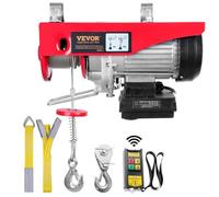 VEVOR Polipasto Eléctrico de Cable Capacidad de 250 kg Polipasto 510 W con Mando a Distancia Inalámbrico 10 m/min Altura de Elevación 12m Cable Único Motor de Cobre Puro para Garajes Almacenes Plantas