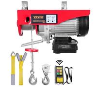 VEVOR Polipasto Eléctrico de Cable Capacidad de 400 kg Polipasto 850 W con Mando a Distancia Inalámbrico 10 m/min Altura de Elevación 12m Cable Único Motor de Cobre Puro para Garajes Almacenes Plantas