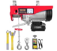 VEVOR Polipasto Eléctrico de Cable Capacidad de 400 kg Polipasto 850 W con Mando a Distancia Inalámbrico 10 m/min Altura de Elevación 12m Cable Único Motor de Cobre Puro para Garajes Almacenes Plantas