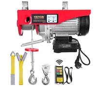 VEVOR Polipasto Eléctrico de Cable Capacidad de 600 kg Polipasto 1150W con Mando a Distancia Inalámbrico 10 m/min Altura de Elevación 12m Cable Único Motor de Cobre Puro para Garajes Almacenes Plantas