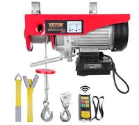 VEVOR Polipasto Eléctrico de Cable Capacidad de 800kg Polipasto 1450 W con Mando a Distancia Inalámbrico 10 m/min Altura de Elevación 12m Cable Único Motor de Cobre Puro para Garajes Almacenes Plantas