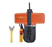 VEVOR Polipasto Eléctrico de Cadena 580W Capacidad de Carga 499kg Altura Máxima de Elevación 4,5m Grúa Puente Monofásico con Cadena G100 Control Remoto con Cable de 3m para Garaje, Taller, Hotel