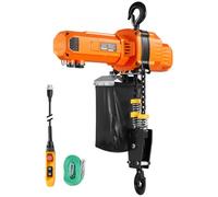 VEVOR Polipasto Eléctrico de Cadena Carga 1000 kg 230 V Altura de Elevación de 6 m, Doble Cadenas, 2 Velocidades 4 m/min y 2 m/min con Control Remoto por Cable 4,5m para Garaje Taller Motor Reparación