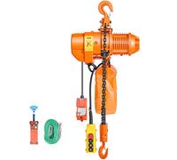 VEVOR Polipasto Eléctrico de Cadena Carga 1000 kg, Elevación de 6 m, Trifásico 480 V, 60 Hz, Doble Velocidad 1,2 y 4,2 m/min, Control Remoto por Cable e Inalámbrico, Acero G80 para Motor Garaje Taller