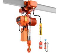 VEVOR Polipasto Eléctrico de Cadena G100, Carga 2000 kg, Elevación de 6,1 m, Trifásico 380-415 V, 50 Hz, Doble Velocidad 0,69 y 3 m/min, Control Remoto por Cable e Inalámbrico para Taller Motor Garaje
