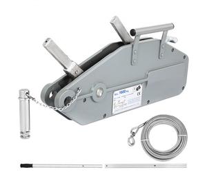 VEVOR Polipasto Manual de Cadena Extractor de Cable de Alambre 1,6 T Cable de Cabrestante Manual Extractor de Agarre de 25 m Diámetro de Cuerda 11 m