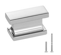 VEVOR Pomos para Gabinete, Paquete de 10, Tiradores Rectangulares de Aleación de Zinc de 3,6 cm con Tornillos, para Cajones, Puertas, Tocadores, Gabinetes, Baño y Cocina, Cromo, 36 x 15 x 20 mm