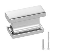 VEVOR Pomos para Gabinete, Paquete de 10, Tiradores Rectangulares de Aleación de Zinc de 3,6 cm con Tornillos, para Cajones, Puertas, Tocadores, Gabinetes, Baño y Cocina, Cromo, 36 x 15 x 20 mm