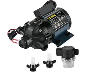 VEVOR Pompa Autoadescante 12 A per Lavaggio Auto Barche Camper Veicoli di Corrente Continua 240 W, Pompa d'Acqua di Lavaggio Portatile in ABS Portata Max. 31,8 L/min per Veicoli Mobile Ponte Barche