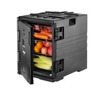 VEVOR Porta Bandeja Aislada Caja Caliente 90 L para Catering Porta Latas de Alimentos con Bucles Dobles Calentador de Alimentos de Carga Frontal con Asas Cargador Final Apilable para Restaurante