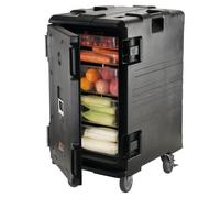 VEVOR Porta Bandejas para Alimentos con Aislamiento Caja Caliente de 120 L para Catering Porta Cajas de Alimentos con Hebillas Dobles Carga Frontal con Asas con Ruedas para Restaurante, Cantina