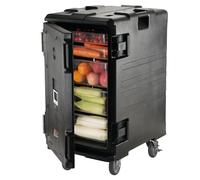 VEVOR Porta bandejas para Alimentos con Aislamiento Caja Caliente de 120 L para Catering Porta Cajas de Alimentos LLDPE con Hebillas Dobles Carga Frontal con Asas con Ruedas para Restaurante, Cantina