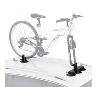 VEVOR Portabicicletas de Techo Vertical, Carga de 20 kg, para 1 Bicicleta | Compatible con Sedanes, SUV, Bicicletas de Carretera, MTB, Montaje con Ventosa sin Herramientas, Ventosa de Goma Antiarañazos