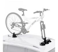 VEVOR Portabicicletas de Techo Vertical, Carga de 20 kg, para 1 Bicicleta, Compatible con Sedanes, SUV, Bicicletas de Carretera, MTB, Montaje con Ventosa sin Herramientas, Ventosa de Goma Antiarañazos