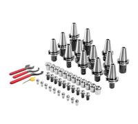 VEVOR Portabrocas CAT40 ER16/32, 35PCS, SLN FMB ER16/32 APU, Portaherramientas de Portabrocas de Acero con Resorte con 10 Pernos de Tracción 3 Llaves para Prensas de Taladro, Máquina Escariadora