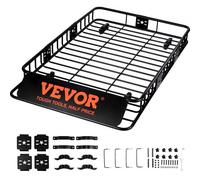 VEVOR Portaequipajes de Techo 1630x990x152 mm Portaequipajes Universal de Carga Máxima de 90,7 kg para Transportar Equipo, Equipaje, Bicicletas de SUV, Camiones, para Cámping, Viajar Familiar