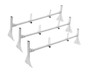 VEVOR Portaequipajes de Techo para Furgoneta Ajustable 143-156 cm Portaequipajes de Acero de Aleación 3 Barras con Topes de Escalera Capacidad de 340 kg para Furgonetas de Tamaño Completo para Viajes