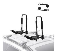 VEVOR Portaequipajes para Kayak 1 Par Portaequipajes Plegable Barras de Techo Suaves con Techo en J para Tabla de Surf, Canoa Tabla de Esquí Montaje en Automóvil, SUV, Camión, Kayaks, Viaje