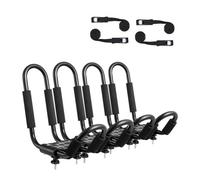VEVOR Portaequipajes para Kayak 2 Pares Portaequipajes de Acero de Aleación Portaequipajes con Barra en J para Tabla de Surf, Canoa, Tabla de Esquí, Montaje en Automóvil, SUV, Camión, Kayak, Viaje