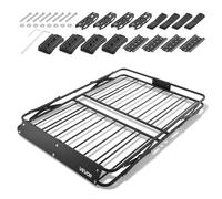 VEVOR Portaequipajes para Techo 116,8 x 91,4 x 10,2 cm Plegable, Cesta de Techo para Coche Carga de 90,72 kg, Portaequipajes de Coche para Todo Tipo de Clima, Cesta de Equipaje para SUV, Camioneta